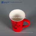 Blumendruck Rote Farbe Heller Bone China Sublimation Becher